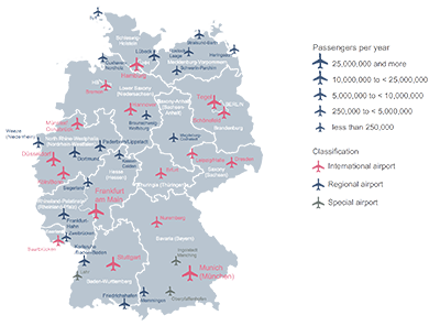 Germany airport map